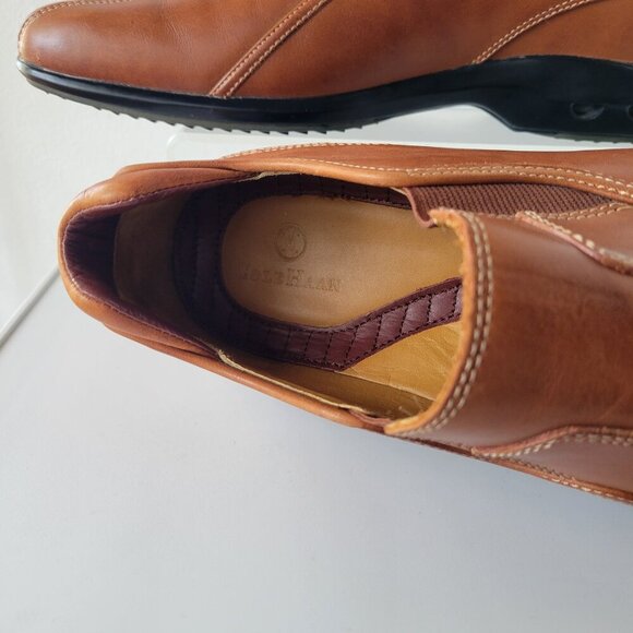 Men's Dress Casual Shoe Brown Cole Haan Bicycle Toe Loafer (Size: 11M) - Picture 2 of 16